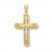 Crucifix Cross Charm 14K Two-Tone Gold