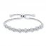 Diamond Bolo Bracelet 1/4 ct tw Round-cut Sterling Silver