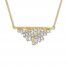 Diamond Necklace 3/8 ct tw Round/Baguette 10K Yellow Gold