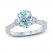 Aquamarine Engagement Ring 1/3 ct tw Diamonds 14K White Gold