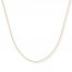 Box Chain Necklace 14K Yellow Gold 24" Length