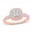 Diamond Engagement Ring 1/2 ct tw Round-cut 10K Rose Gold