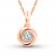 Center of Me Diamond Necklace 1/10 ct tw 10K Rose Gold 18"