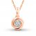 Center of Me Diamond Necklace 1/10 ct tw 10K Rose Gold 18"