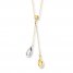 Teardrop Necklace 14K Two-Tone Gold