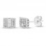 Neil Lane Diamond Earrings 1/4 ct tw Baguette/Round-cut 14K White Gold