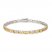 Citrine & White Lab-Created Sapphire Bracelet Sterling Silver 7.25"