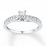 Diamond Promise Ring 1/3 ct tw Round-cut 10K White Gold