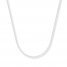 Cable Chain Necklace 14K White Gold 20" Length