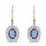 London Blue Topaz & White Lab-Created Sapphire Dangle Earrings Sterling Silver