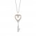 Hallmark Diamonds Key Necklace 1/10 ct tw Sterling Silver/10K Rose Gold 18"