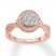 Diamond Engagement Ring 1/2 ct tw Round-cut 10K Rose Gold