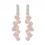 Diamond Geometric Earrings 1/5 ct tw Round-cut 10K Rose Gold