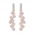 Diamond Geometric Earrings 1/5 ct tw Round-cut 10K Rose Gold