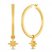 True North Star Hoop Earrings 10K Yellow Gold