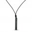 Men's Cord Necklace Black Ion Plating Stainless Steel 23"
