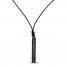 Men's Cord Necklace Black Ion Plating Stainless Steel 23"