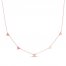 Triangle Necklace 14K Rose Gold 16" to 18" Adjustable