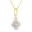 Diamond Necklace 1/4 ct tw Round-cut 10K Yellow Gold 18"