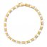 Flat Box Link Bracelet 10K Yellow Gold 7.5" Length