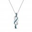 Infinity Knot Necklace 1/10 ct tw Diamonds Sterling Silver