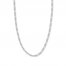 18" Figaro Chain Necklace 14K White Gold Appx. 3.2mm