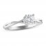 Diamond Solitaire Engagement Ring 5/8 ct tw Round-cut 14K White Gold