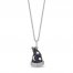 Disney Treasures Fantasia Blue Sapphire Necklace 1/15 ct tw Diamonds Sterling Silver