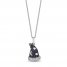 Disney Treasures Fantasia Blue Sapphire Necklace 1/15 ct tw Diamonds Sterling Silver