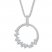 Diamond Circle Necklace 1/3 ct tw Round-cut 10K White Gold