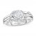 Adrianna Papell Diamond Engagement Ring 5/8 ct tw Marquise/Round-cut 14K White Gold