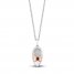Disney Treasures Vintage Minnie Mouse Garnet Necklace 1/15 ct tw Diamonds Sterling Silver 17"