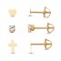 Children's Earring Set Cubic Zirconia 14K Yellow Gold