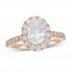 Neil Lane Diamond Engagement Ring 2-1/8 ct tw Oval/Round 14K Rose Gold