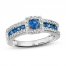 Le Vian Sapphire Ring 3/8 ct tw Diamonds 14K Vanilla Gold