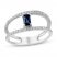 Blue Sapphire Ring 1/4 ct tw Diamonds 10K White Gold