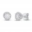 Diamond Earrings 1/2 ct tw Round-cut 14K White Gold