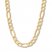 Men's Figaro Link Necklace 14K Yellow Gold 22" Length