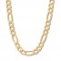 Men's Figaro Link Necklace 14K Yellow Gold 22" Length