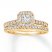 Diamond Bridal Set 5/8 ct tw Princess/Round 14K Yellow Gold