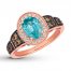 Le Vian Zircon Ring 1/2 ct tw Diamonds 14K Strawberry Gold