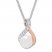 Cultured Pearl Necklace Sterling Silver/10K Rose Gold