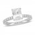 Neil Lane Diamond Engagement Ring 2-3/8 ct tw Radiant/Round 14K White Gold