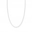 Adjustable 22" Box Chain 14K White Gold Appx. .96mm