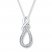Diamond Necklace 1/4 ct tw Round-cut Sterling Silver
