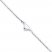 Puffed Heart Anklet Sterling Silver 9" Length