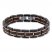 Men's Bracelet Stainless Steel/Black & Rose Ion-Plating 8.5"