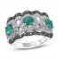 Le Vian Emerald Ring 1/2 ct tw Diamonds 14K Vanilla Gold