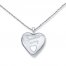 Heart Locket Necklace Forever in my Heart Sterling Silver