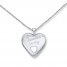 Heart Locket Necklace Forever in my Heart Sterling Silver